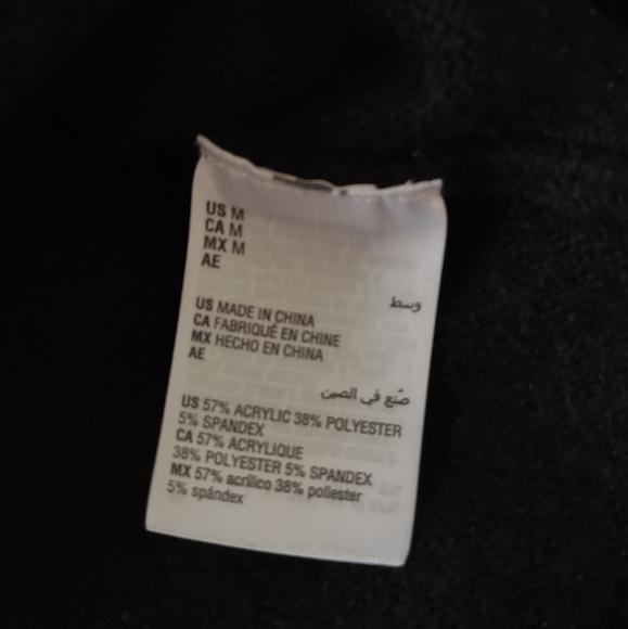 I.N.C Black Ruffle Sleeve Sweater Sz Medium - Picture 7 of 8